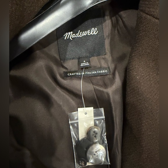 NWT Madewell The Gianna Coat oversized - Picture 4 of 8